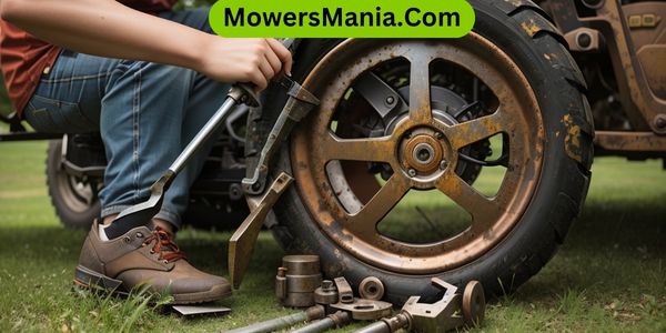 How Do You Remove A Stuck Lawn Mower Wheel
