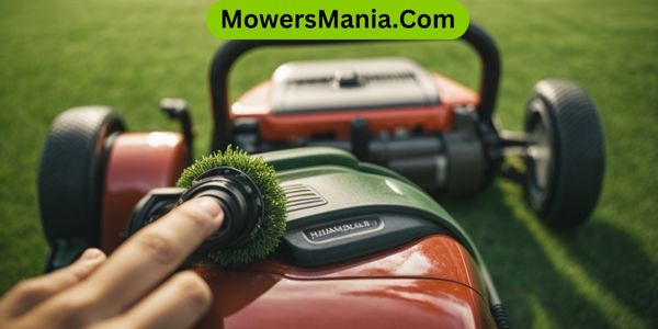 How does the primer bulb work on a lawn mower