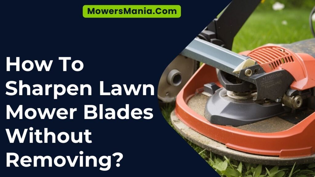 How To Sharpen Lawn Mower Blades Without Removing?
