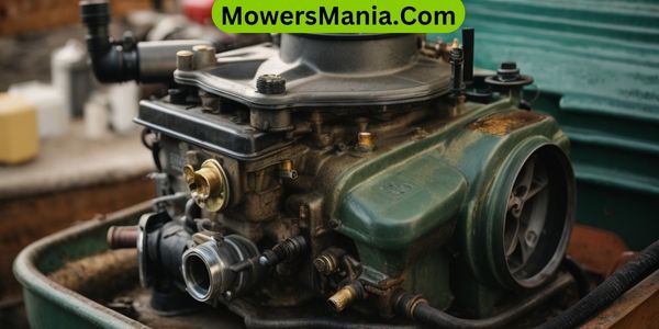 How to clean a carburetor on a lawnmower without removing it