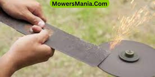 How to sharpen lawn mower blades with a grinder