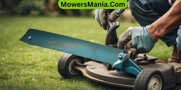 What is the easiest way to sharpen lawn mower blades