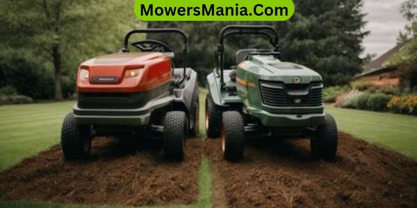mulching lawn mower and regular mower