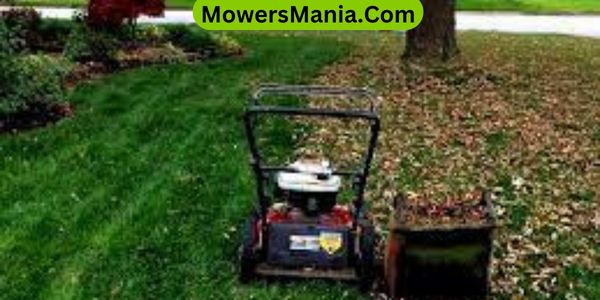 Can I use my lawn mower to pick up leaves
