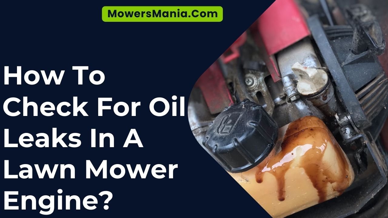 How To Check For Oil Leaks In A Lawn Mower Engine