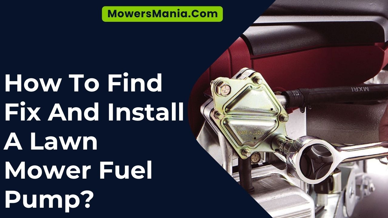How To Find Fix And Install A Lawn Mower Fuel Pump