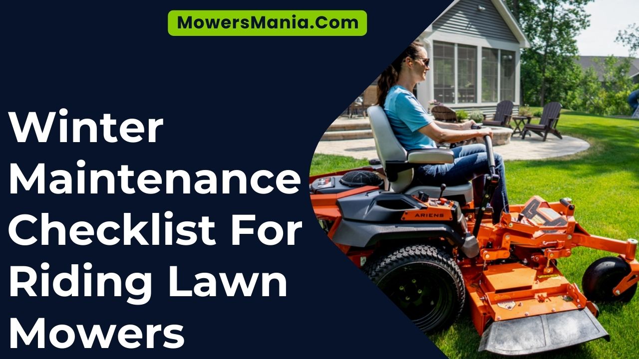 Winter Maintenance Checklist For Riding Lawn Mowers