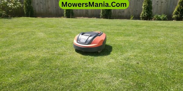 How does the robot lawn mower work