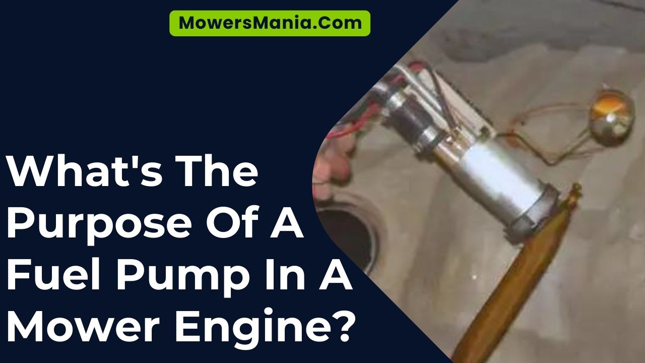 What's The Purpose Of A Fuel Pump In A Mower Engine
