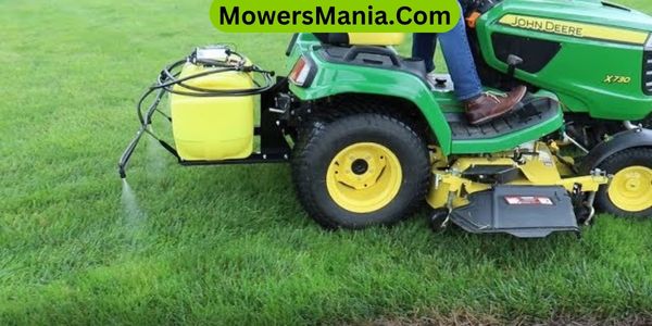 using a sprayer attachment for your riding mower