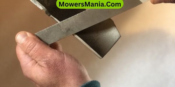 What is the easiest way to sharpen a lawn mower blade